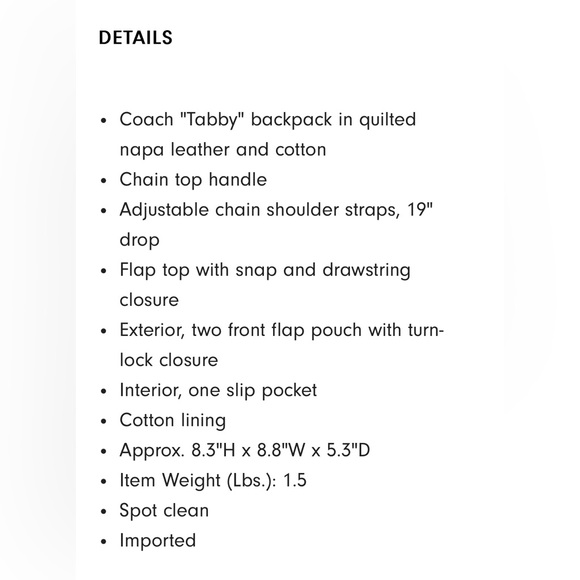 Coach dragonfruit Tabby backpack - Picture 10 of 14